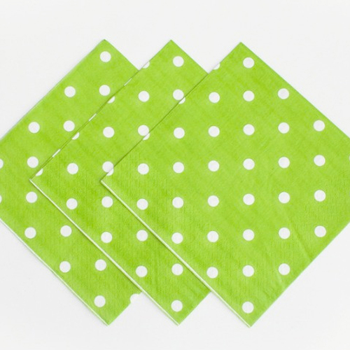 Polka Green Napkins